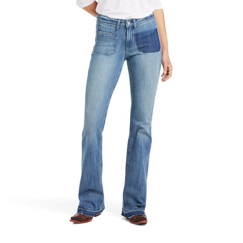 Ariat Slim Vivianne Wide Leg - Naisten Sininen Farkut ( LWKVHX-372 )